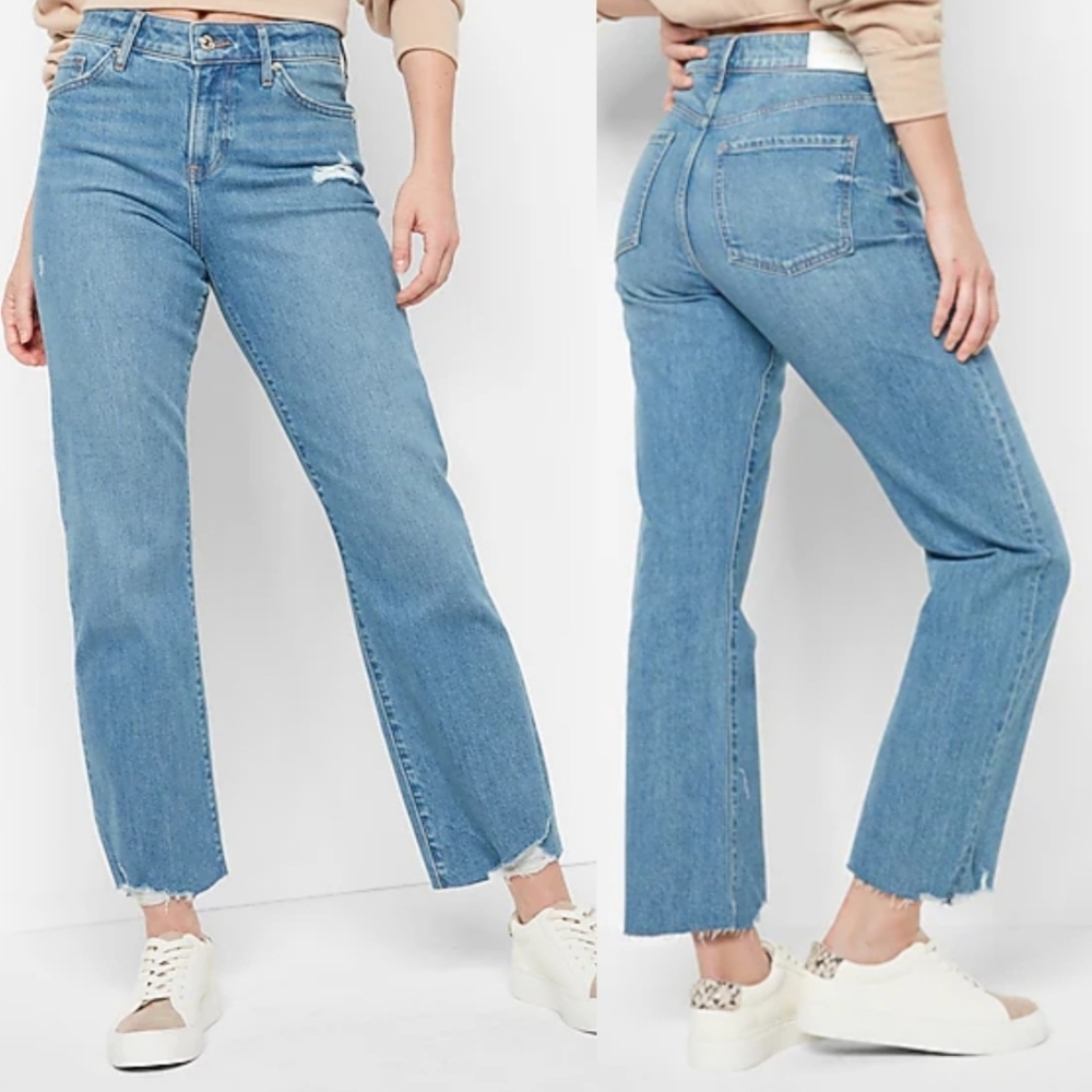 EXPRESS 90s ANKLE 10" RISE BOOT JEAN MEDIUM WASH SIZE 4/6